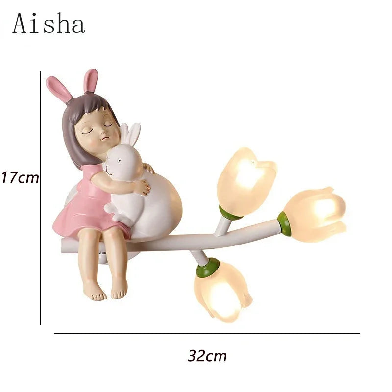 Afralia™ Kids' Room LED Wall Lamp - Cartoon Nursery Lighting Fixtures