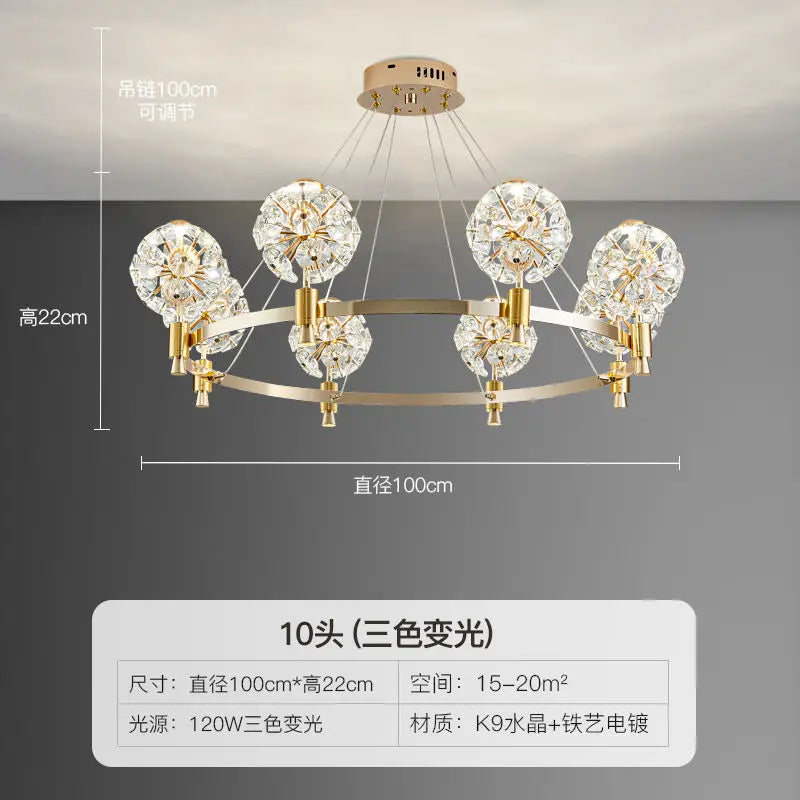 Afralia™ Crystal Chandelier: Dandelion Design for Luxe Living Room, Dining, or Master Bedroom