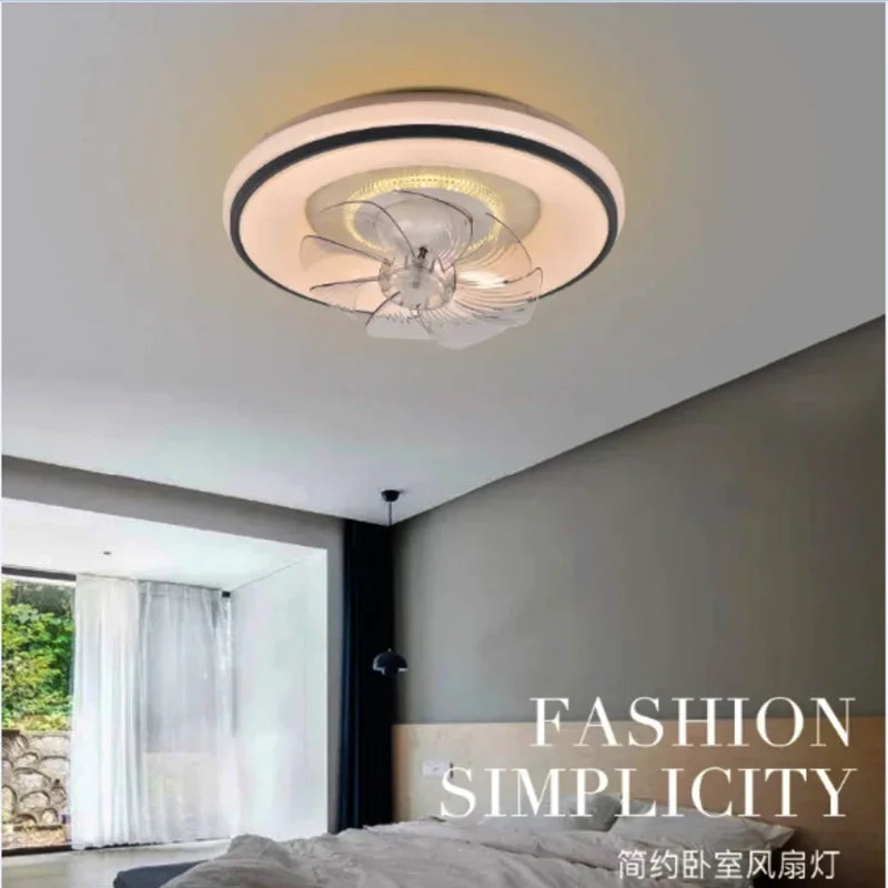 Afralia™ LED Ceiling Fan: Modern Scandinavian Invisible Design for Living Room, Bedroom & Restaurant