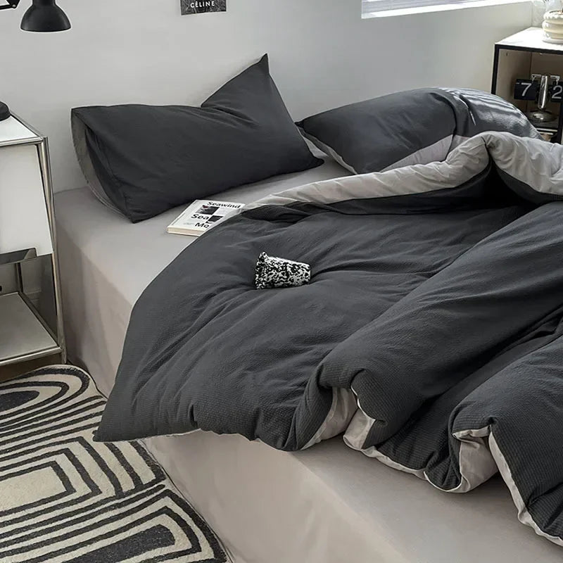 Afralia™ Bubble Cotton Quilt Sets | Ultra Soft Fitted Sheet Set | King Queen Bed Set