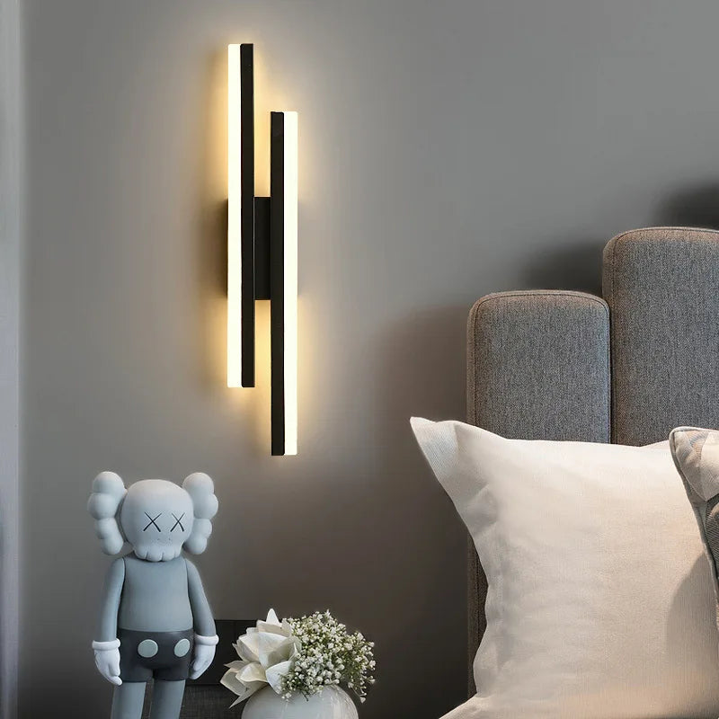 Afralia™ Modern Nordic Gold/Black LED Wall Lamp for Living Room, Bedroom, Bedside - Indoor Lighting Fixtures