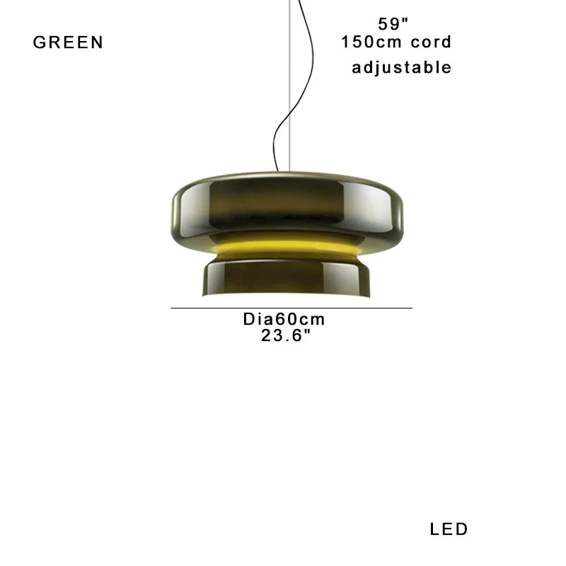 Afralia™ Large Glass Pendant Light Dining Table Kitchen Island Lamp