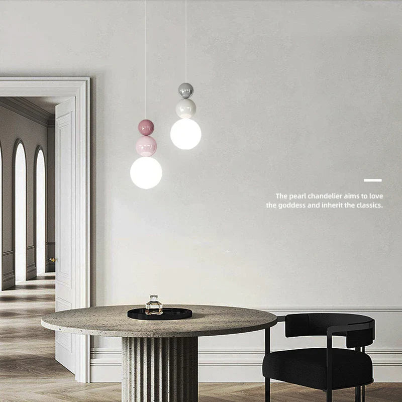 Afralia™ Cream Nordic LED Pendant Light: Modern Hanging Lamp for Stylish Indoor Room Decor