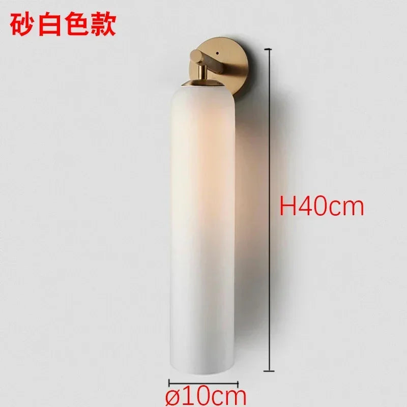 Afralia™ Tubular Glass Wall Sconce Light for Bedroom and Living Room