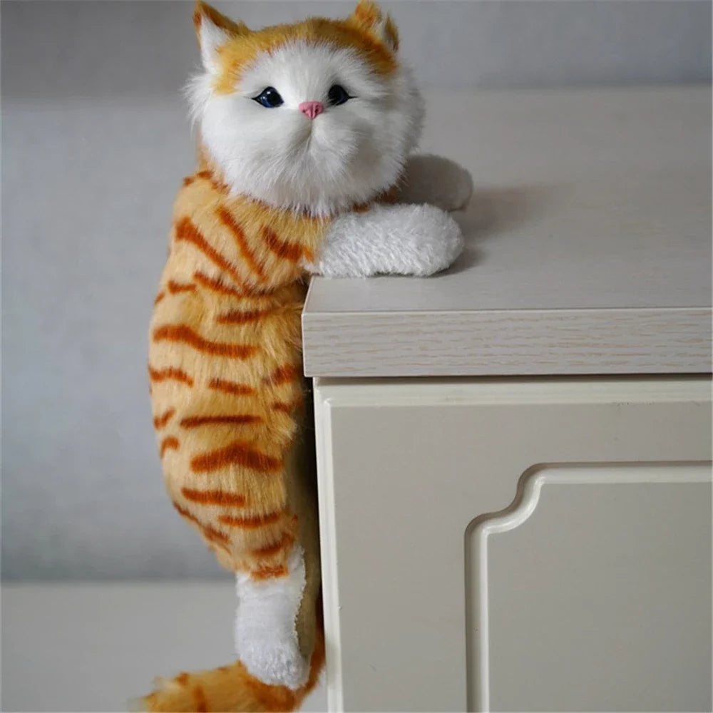 Afralia™ Hanging Cat Plush Doll Figurine Home Decoration Model