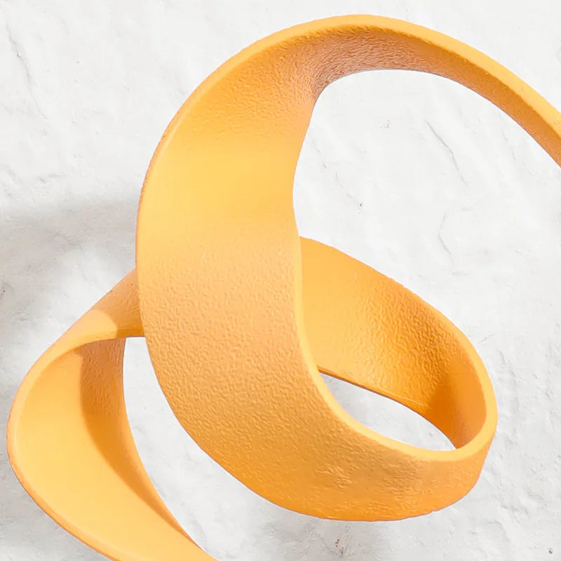 Afralia™ Resin Ribbon Geometric Figurines for Stylish Home Decor