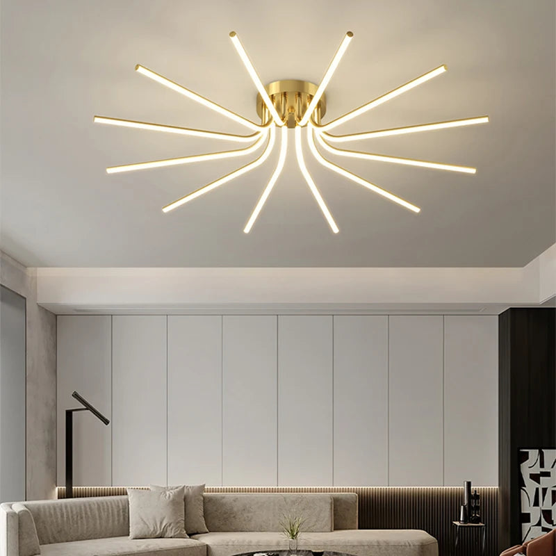 Afralia™ Modern LED Copper Ceiling Chandelier - Luxury Lighting Fixture