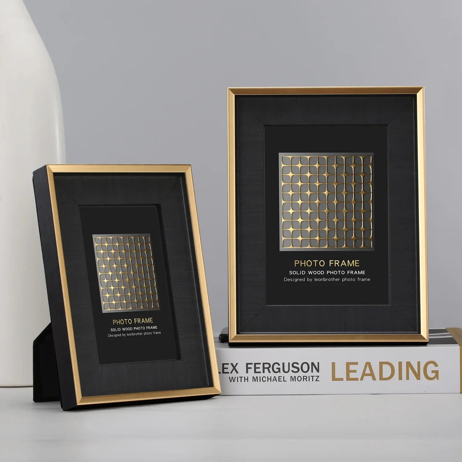 Afralia™ Minimalist Wood Desk Photo Frames for Modern Decor