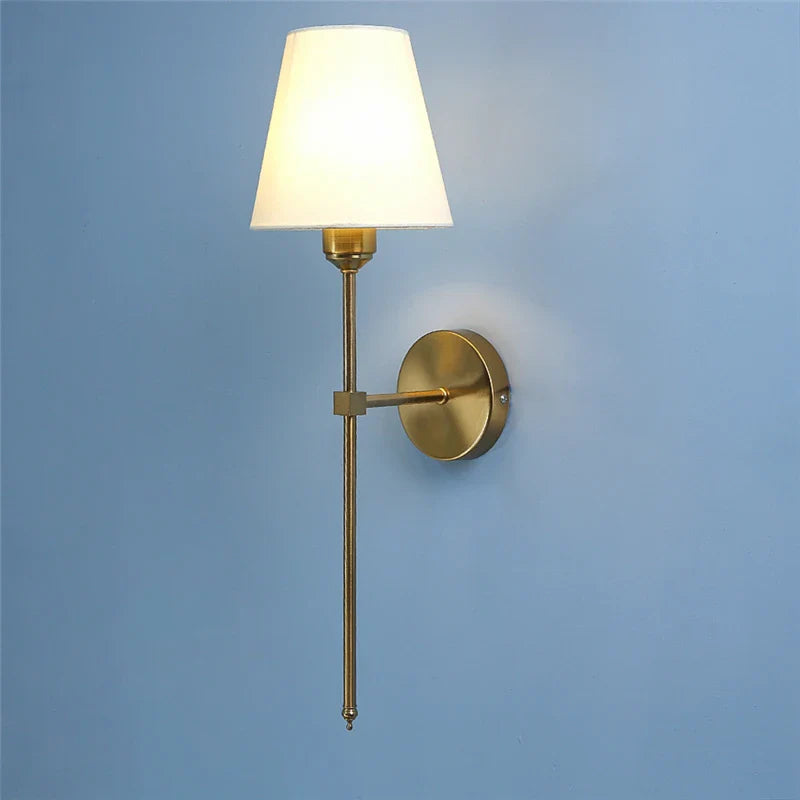 Afralia™ Flared White Wall Sconce Lamp for Bedroom, Bathroom & Mirror Lighting