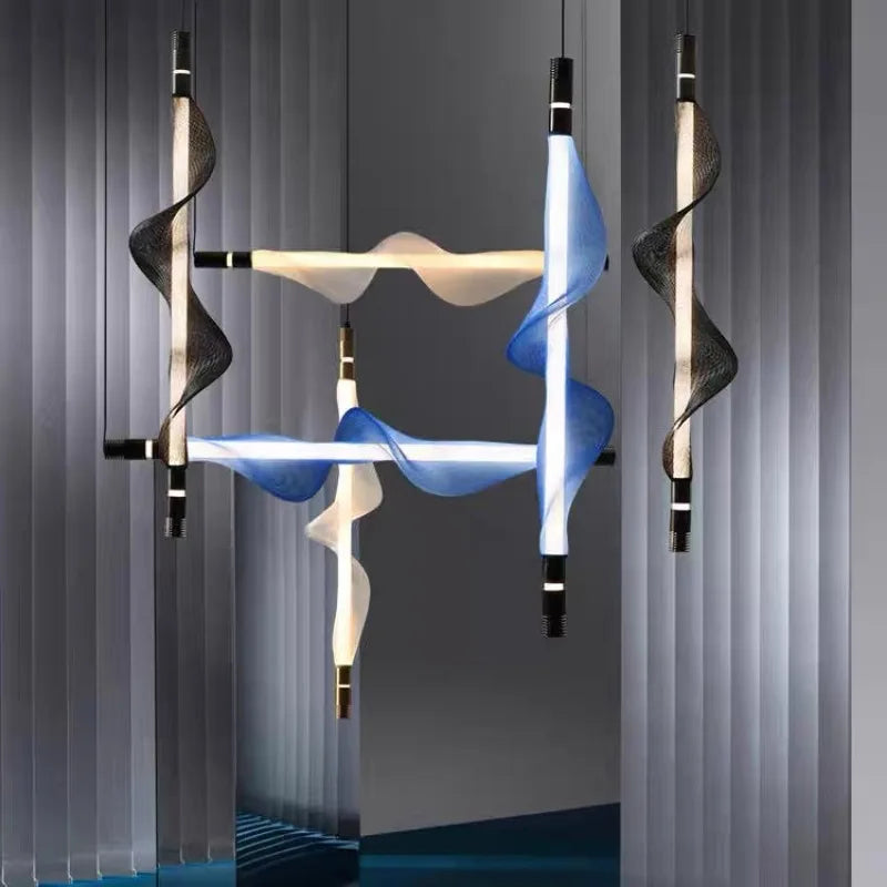 Afralia™ Nordic Modern Rotating Pendant Led Lamp for Home Décor