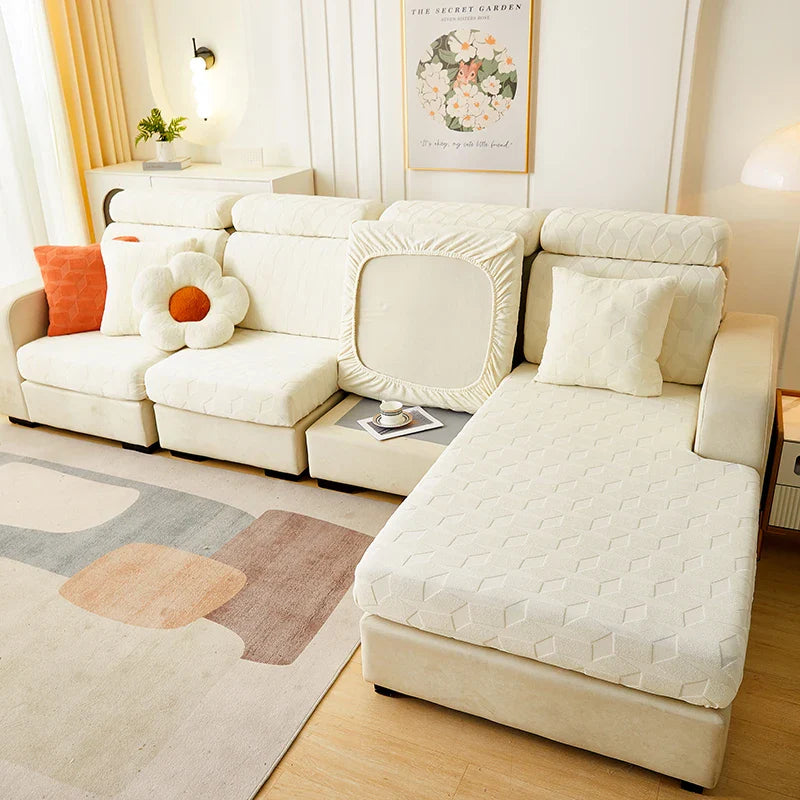 Afralia™ Jacquard Sofa Seat Cover: Stretchable, Washable & Removable Protector