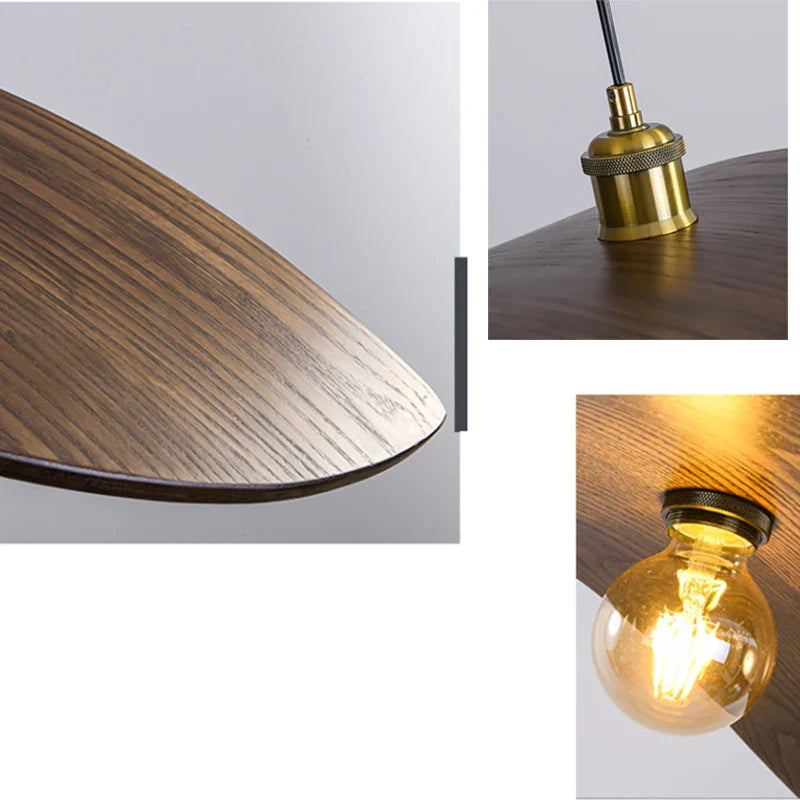 Afralia™ Seagull Shape Wood Pendant Light, Adjustable Wire, Kitchen/Bar Hanging Lamp