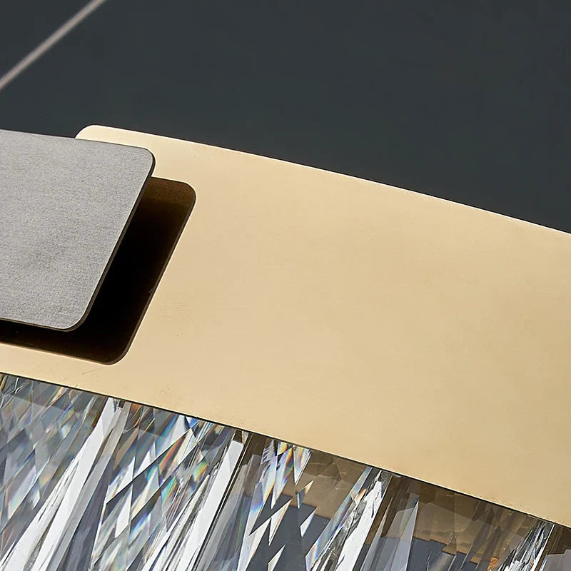 Afralia™ Crystal Luxury Chandelier Modern LED Light Fixture for Living Room Dining Bedroom