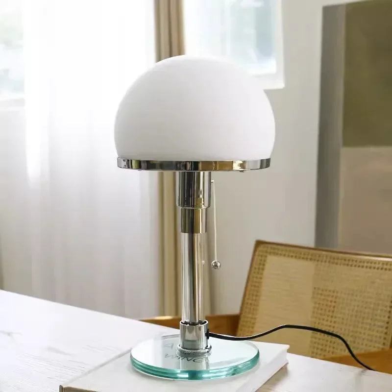 Afralia™ Bauhaus Glass Ball Desk Lamp E27 Bulb