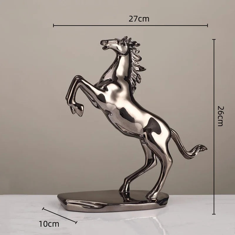 Afralia™ Lucky Horse Resin Home Decoration Sculpture