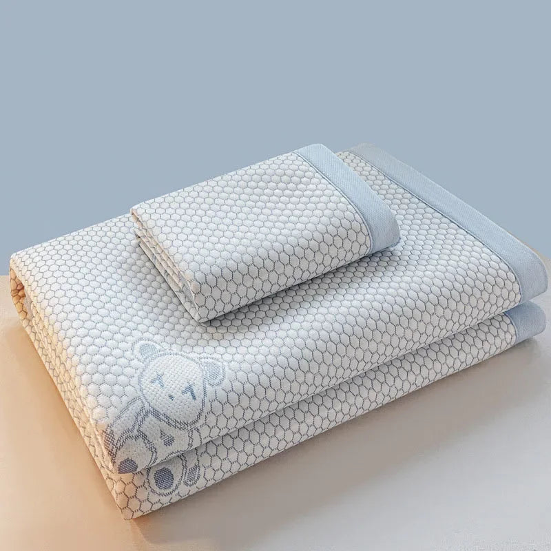 Afralia™ Ice Bean Cooling Feel Mat Set - Jacquard Cushion, Washable, Breathable Mattress