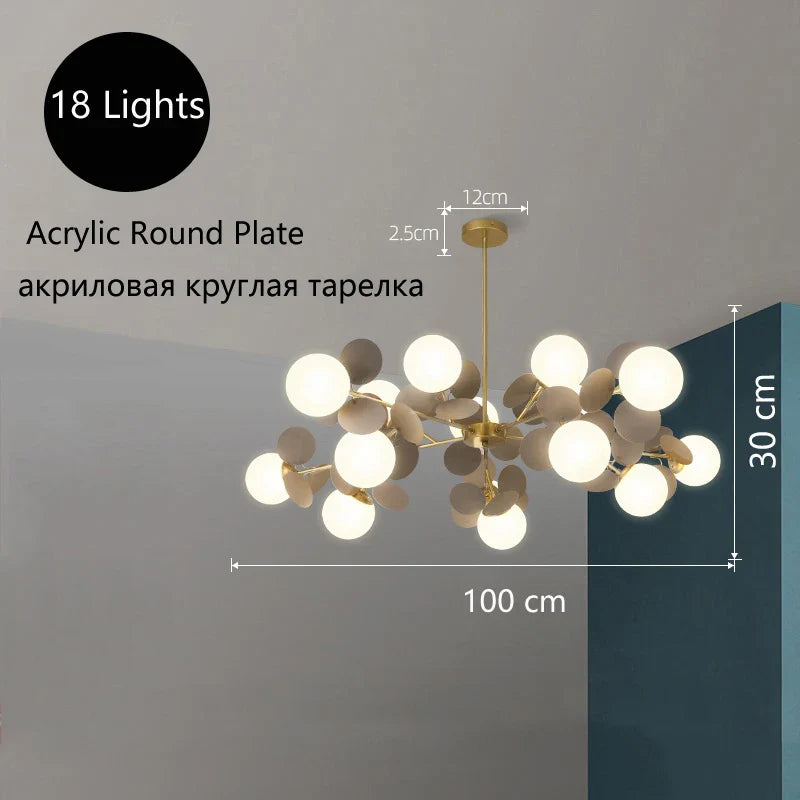 Afralia™ Flower Branch Series Chandelier: Multicolored Kids Room & Bedroom Lighting Fixtures