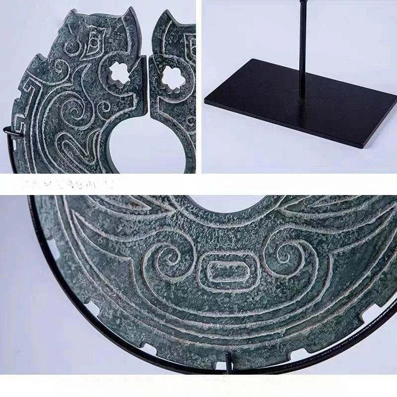 Afralia™ Geometric Totem Resin Statue | Chinese Retro Home Decor Accessory