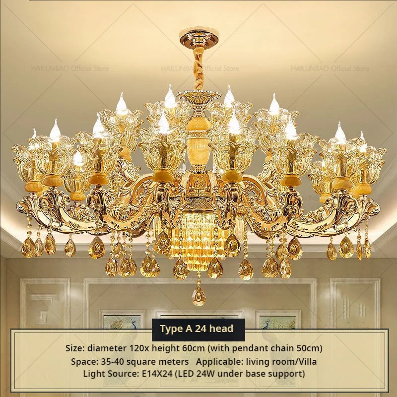 Afralia™ Luxury Crystal Chandelier for Living Room Dining Bedroom Hall Hotel