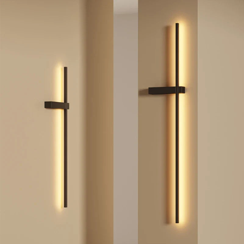 Modern LED Wall Lamp Art Deco Bedroom Sconces Black White Aluminum Afralia™