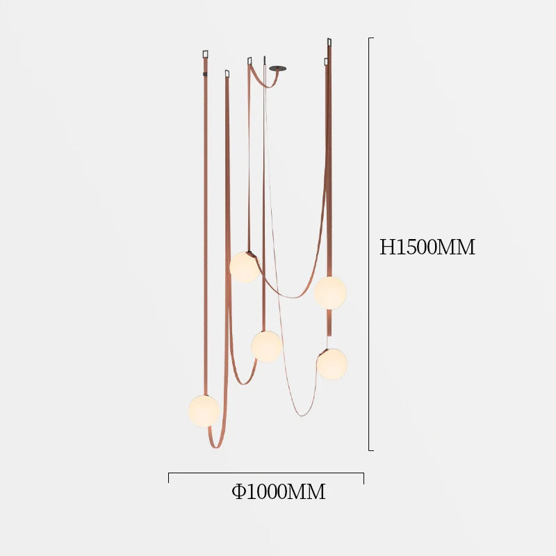 Afralia™ Glass Ball Pendant Light: Modern loft lighting for living room, dining room, stairwell.