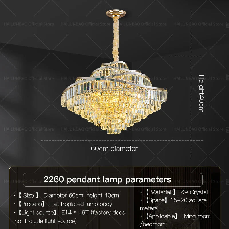 Afralia™ Crystal Chandelier LED Lighting for Luxury Living Room, Bedroom, Dining Room