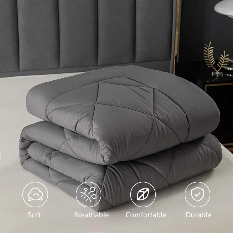 Afralia™ Cozy Quilt Set: Soft & Breathable Queen/King Size Comforter with Duvet & Pillowcase