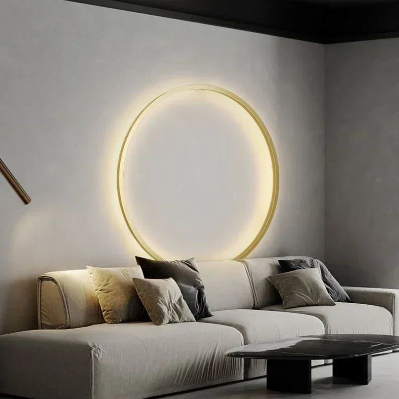 Afralia™ Circular Wall Lamp LED Lighting for Bedroom Living Room Atmosphere