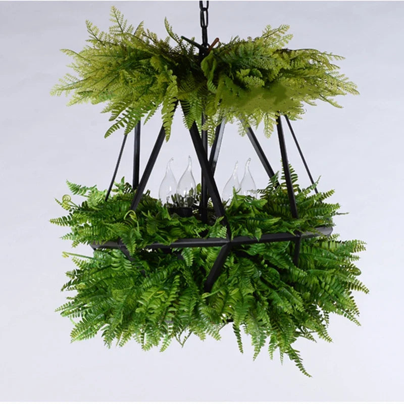 Afralia™ LED Hanging Plants Chandelier for Living Room - Eye Protection Green Light