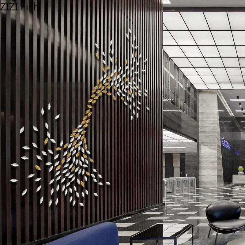 Afralia™ Ginkgo Leaves Wall Hanging Ornaments | Living Room Background Decor