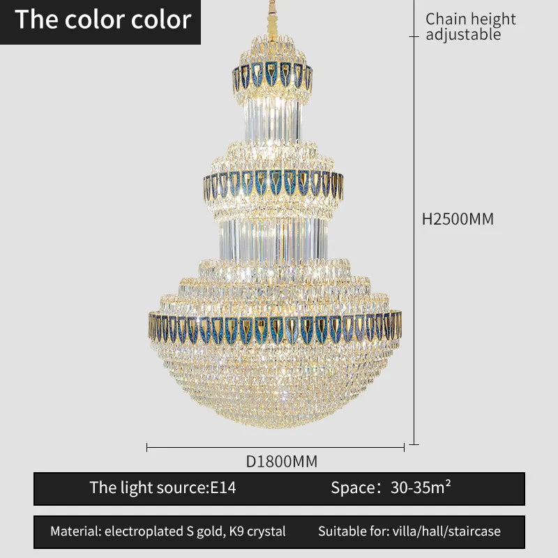 Afralia™ Crystal Chandelier: Luxury Lighting for Villa, Hotel, Office & Exhibitions