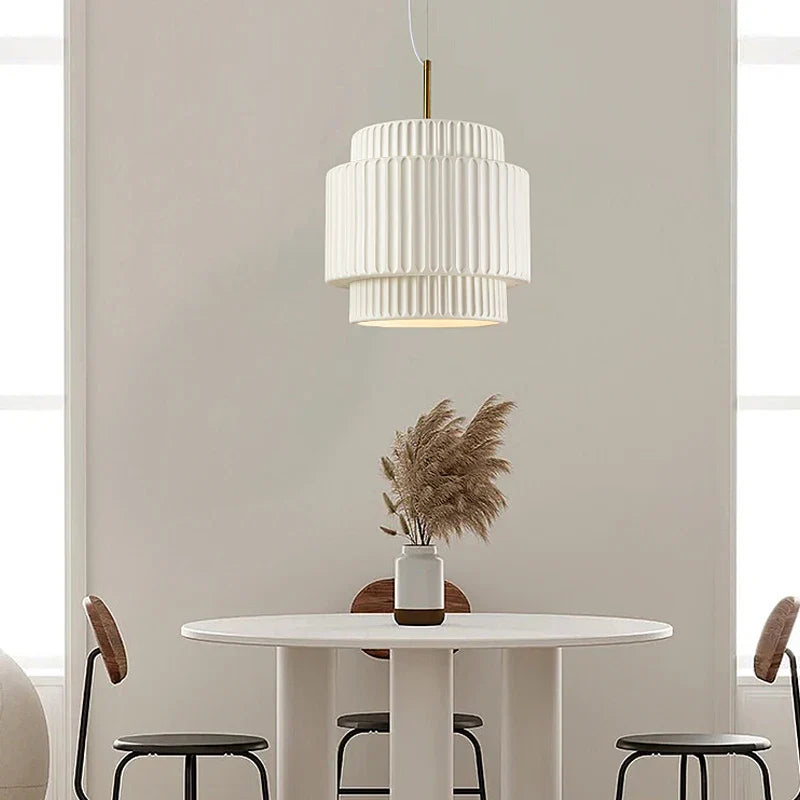 Afralia™ Cream Wind LED Chandelier: Nordic Minimalist Wabi Sabi Style for Dining Room, Bedroom & Bar