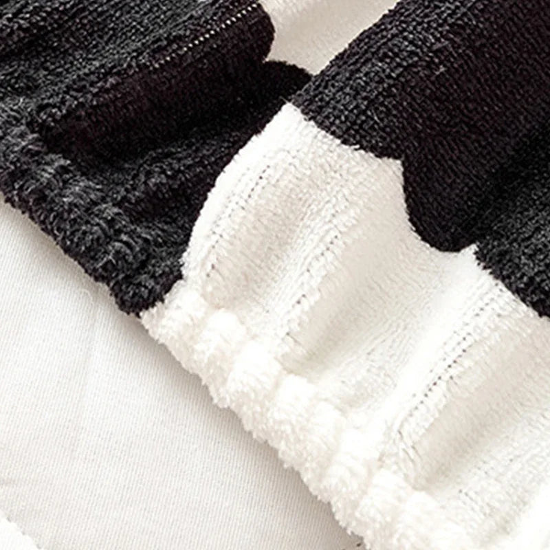 Afralia™ High Grade Milk Velvet Patchwork Bedspreads Geometric Pattern Thicken Bedsheet