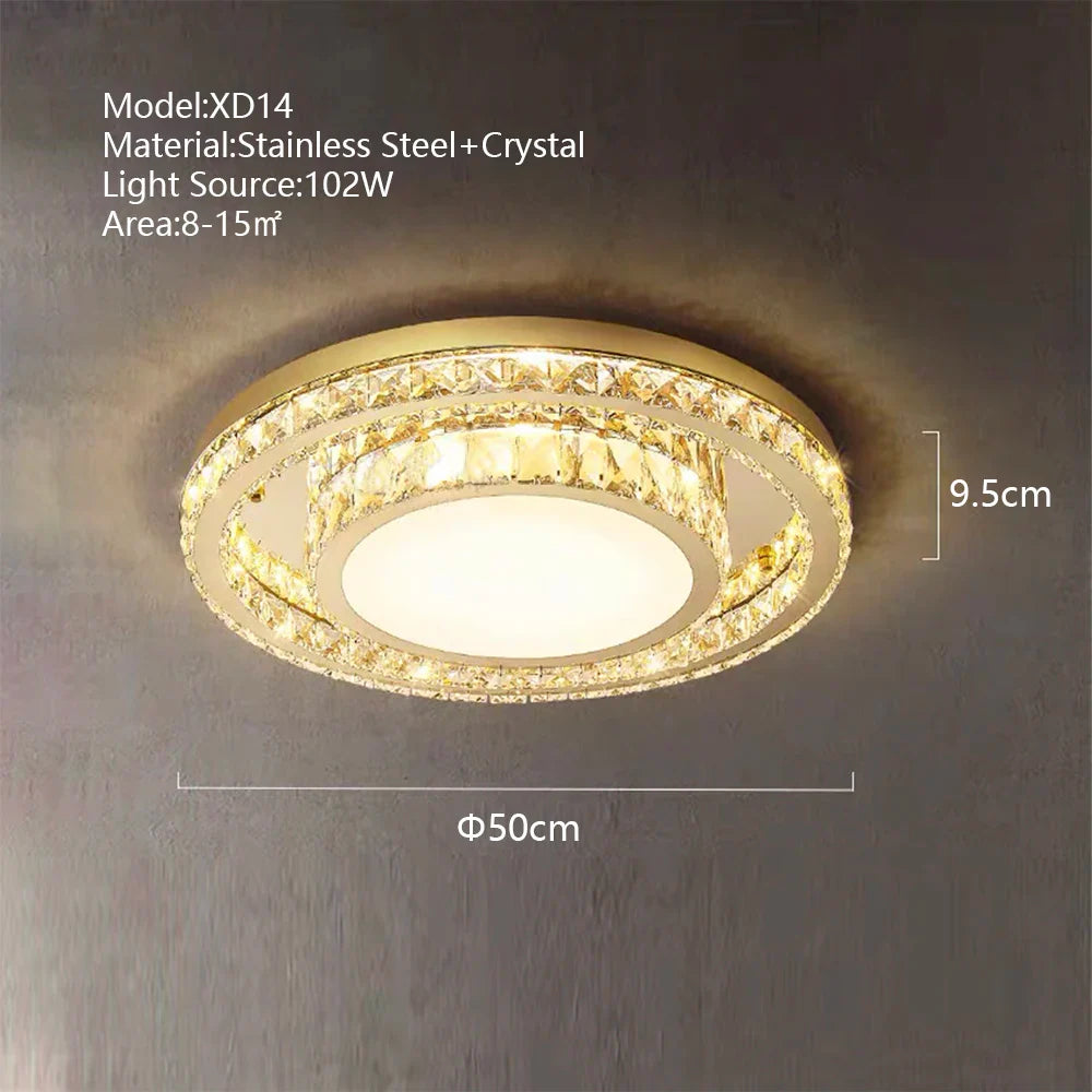 Afralia™ Crystal LED Ceiling Chandelier - Luxe Rectangular Design for Stylish Home Decor