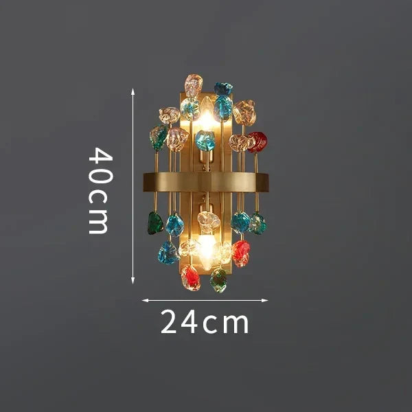 Afralia™ Colorful Crystal Chandelier LED Dining Room Lighting