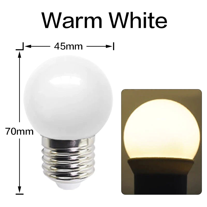 Afralia™ G45 White String Lights: Waterproof Outdoor Mini Bulbs, Warm White 2700K