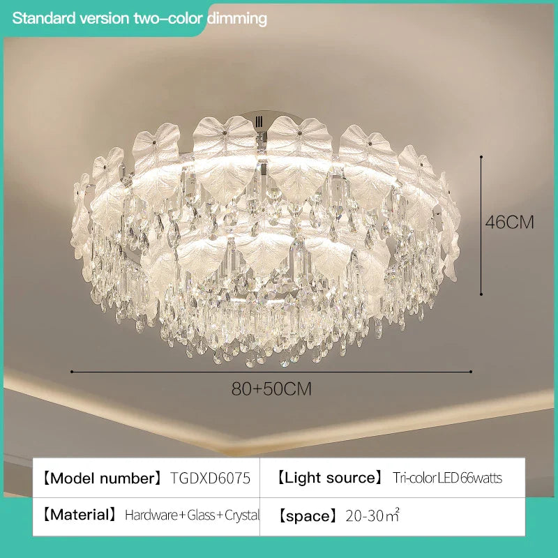 Afralia™ Crystal LED Ceiling Light: Luxe European Design for Living Room & Bedroom