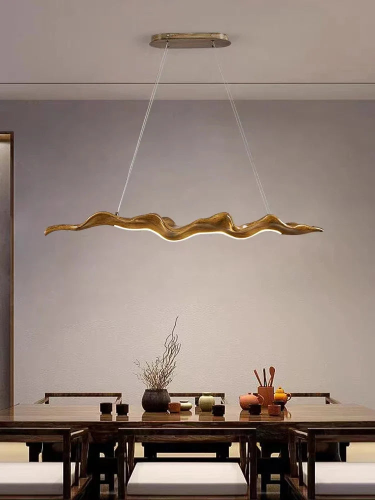 Afralia™ Leaf Pendant Lights: Dimmable RC Hanging Lamp for Indoor Decor Lighting