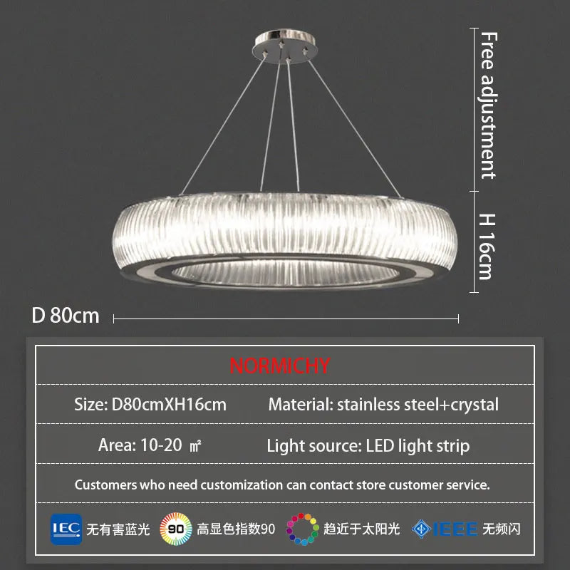 Afralia™ Crystal LED Ceiling Pendant Chandelier for Modern Luxury Living Room Décor