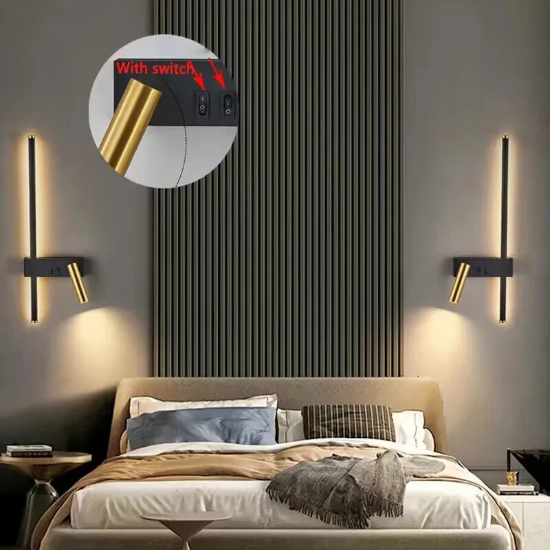 Nordic LED Wall Lamp Modern Interior Lighting Sconce for Bedside, Living Room, TV, Corridor by Afralia™