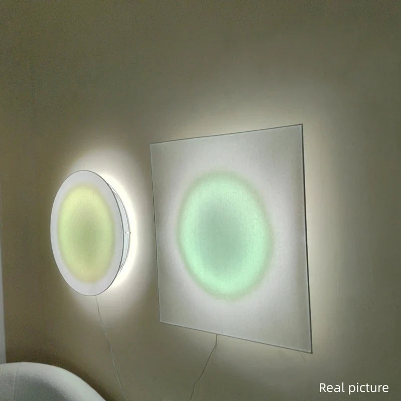 Afralia™ LED Colorful Wall Lamp Remote Control Dimming for Home & Hotel Lighting