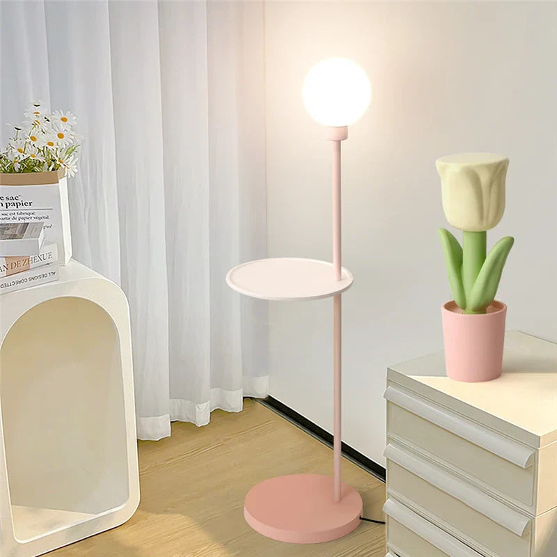 Afralia™ Resin Crafts LED Floor Lamp for Living Room Bedroom Ambient Light