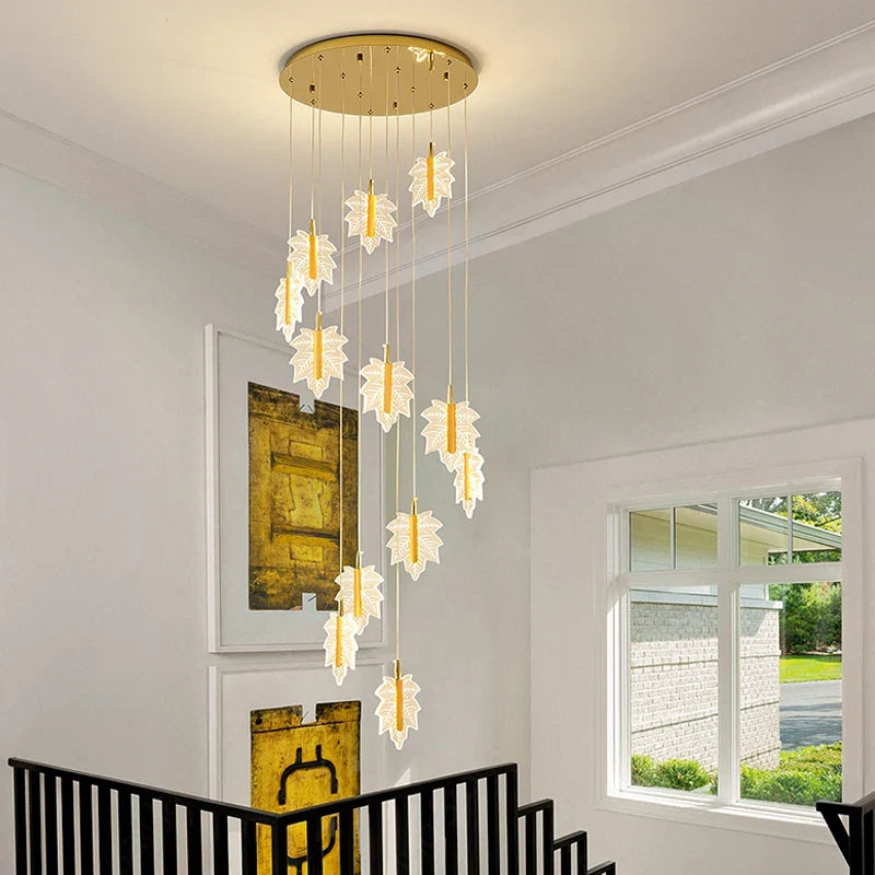 Afralia™ Tree Leaf Modern Chandelier for Living and Dining Room Decor