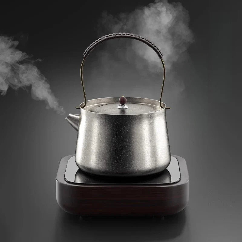 Afralia™ Titanium Tea Kettle: Handmade Chinese Teapot with Anti-Hot Handle