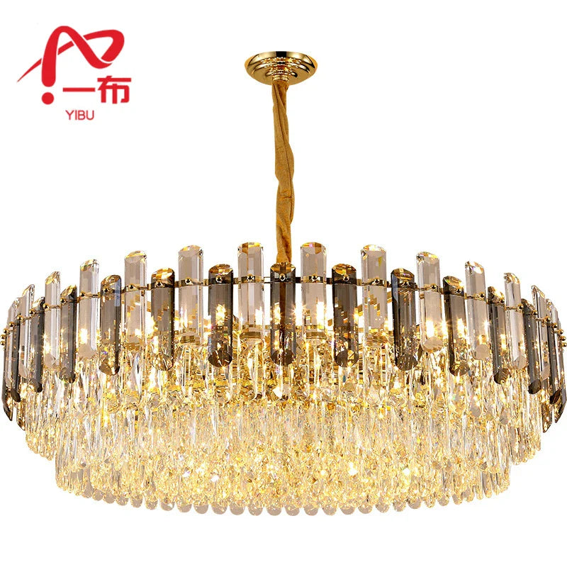 Afralia™ K9 Crystal Modern Ceiling Chandelier for Living Room Lighting Fixture