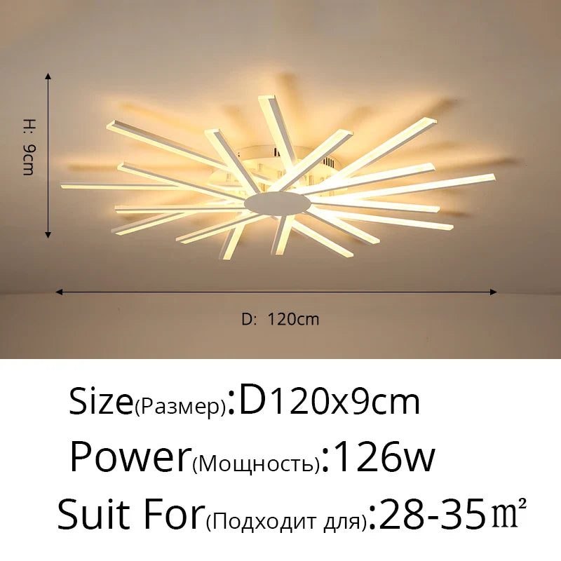 Afralia™ Nordic Chandelier LED Lamp Modern Ceiling Lights for Living Room Bedroom Kitchen Decor