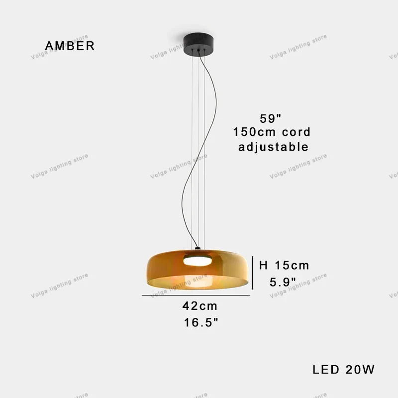 Afralia™ Nordic Glass Pendant Lights - Dimmable LED Ceiling Lamps for Dining Room