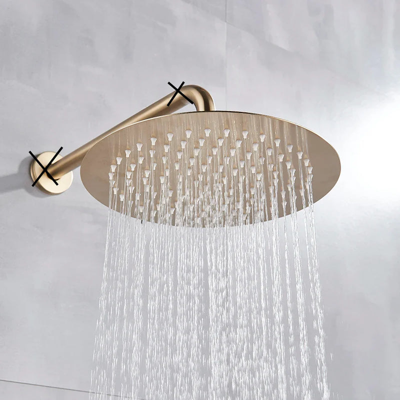 Afralia™ Ultrathin Round Rainfall Shower Head for Luxury Bath Experience