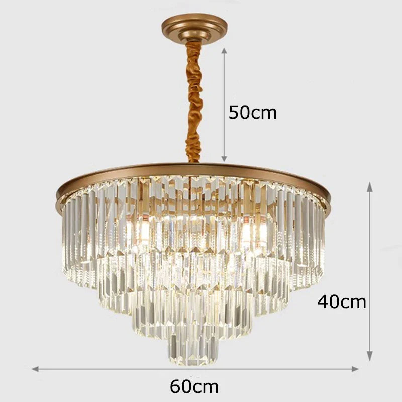 Afralia™ Crystal Chandelier Stair Pendant Light Interior Lighting for Modern Home Decor