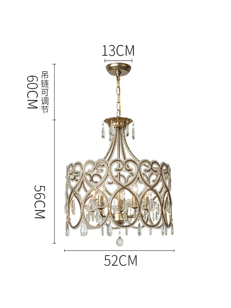 Afralia™ Crystal Heart Ceiling Light - Romantic Princess Bedroom Chandelier